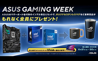 INTEL x ASUS GAMING WEEK　マザーボード+CPU購入キャンペーン
