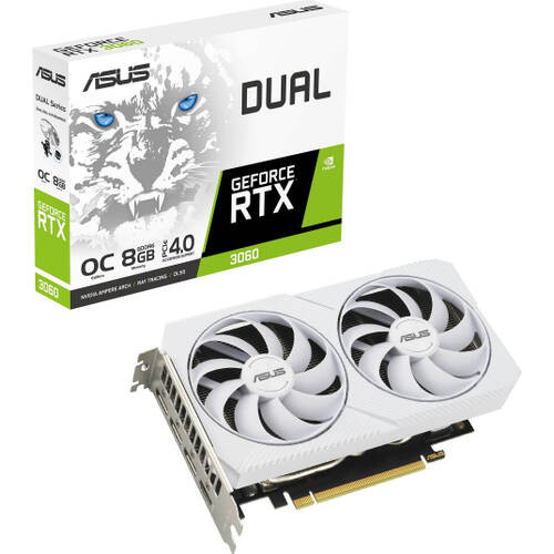 Dual GeForce RTX 3060 White OC Edition 8GB GDDR6　DUAL-RTX3060-O8G-WHITE