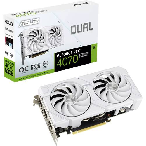Dual GeForce RTX 4070 SUPER EVO White OC Edition 12GB GDDR6X　DUAL-RTX4070S-O12G-EVO-WHITE