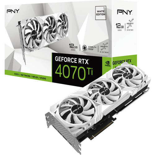 PNY GeForce RTX4070Ti 12GB VERTO LED 3FAN White Edition
