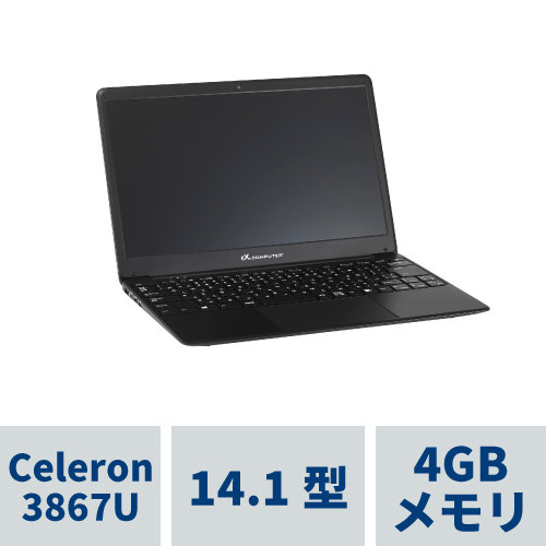 TSNB14UP1_BK_M 14型 フルHD IPS Celeron 3867U 4GBメモリ 64GB SSD Windows10 Pro ブラック ※リファービッシュ品