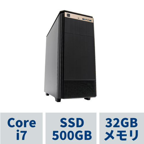 タワーPC / WA7J-C211ZT/NT1 / i7-11700(8コア16スレッド) / GeForce GTX 1660 SUPER / 32GB RAM / 500GB SSD(M.2 NVMe) / 2TB HDD / 無線LAN(802.11ax) + BT5.1 対応 / 750W 80+GOLD電源 / Windows10 Pro