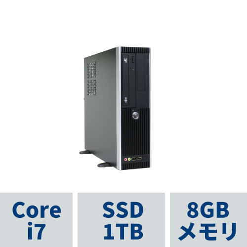 AeroSlim RS7J-D201T2_CP1 スリム型PC i7-10700(8コア16スレッド) 8GBメモリ 1TB SSD(SATA) DVDマルチドライブ Windows10 HOME