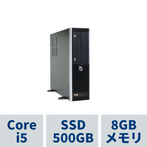 AeroSlim RS5J-B212T_CP1 スリム型PC i5-10400(6コア12スレッド) 8GBメモリ 500GB SSD(M.2 NVMe) DVDマルチドライブ Windows10 HOME