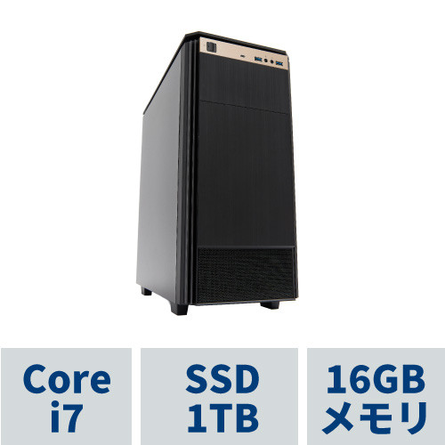 クリエイティブワークステーションタワーPC (i7-11700 / 16GB RAM / 内蔵グラフィックス / 1TB SSD(M.2 NVMe)) WA7J-B211T_CP1