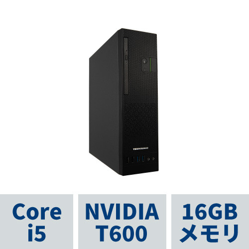 TSUKUMOPC_Slim TS5J-E220T_R_CP1 スリム型PC i5-11400F(6コア12スレッド) 16GBメモリ NVIDIA T600(MiniDP4画面出力対応) 1TB SSD(M.2 NVMe) DVDマルチドライブ Windows10 HOME