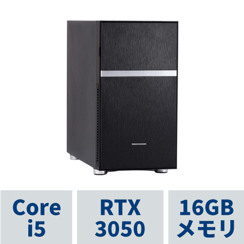 TSUKUMO PC ( i5-11400F / 16GBメモリ / GeForce RTX3050 / 500GB SSD(M.2 NVMe) / Windows11 HOME) TM5J-B222BN/R/CP1
