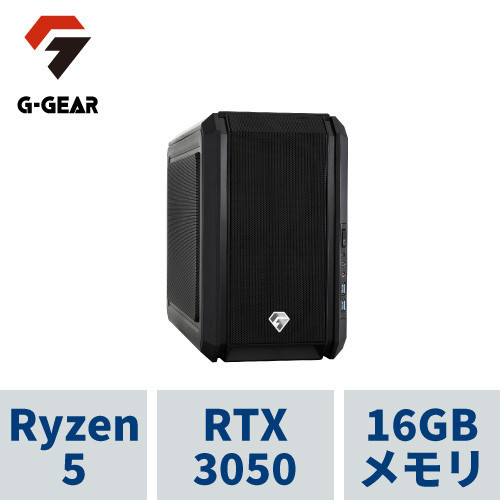 G-GEARmini ( Ryzen5 5500 / 16GBメモリ / GeForce RTX3050 / 1TB SSD(M.2 NVMe) / Windows11 HOME) GI5A-D221BN/CP1