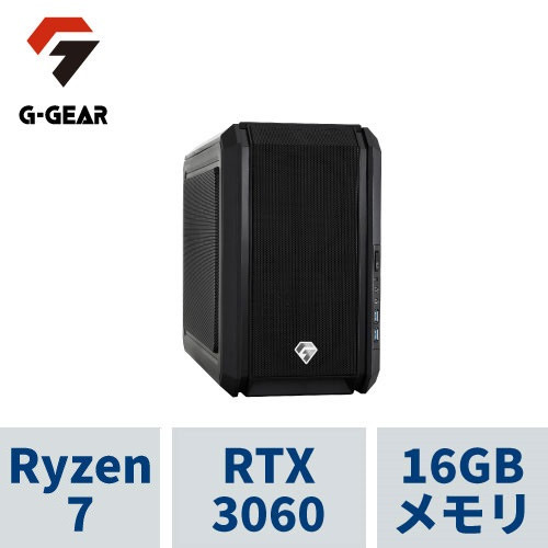 G-GEARmini ( Ryzen7 5700X / 16GBメモリ / GeForce RTX3060(12GB) / 1TB SSD(M.2 NVMe) / Windows10 HOME) GI7A-E230TN/WE1
