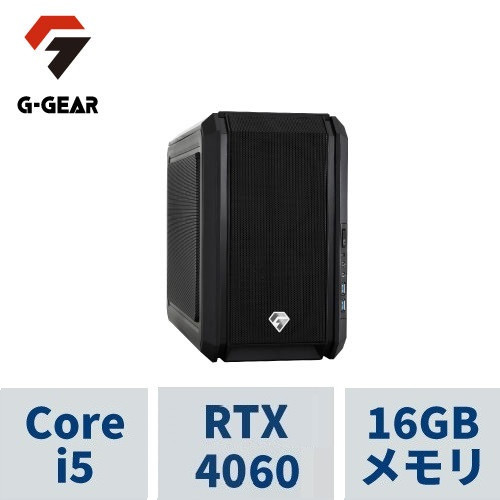 G-GEARmini ( Corei5-14400F / 16GBメモリ / GeForce RTX4060 / 1TB SSD(M.2 NVMe) / Windows11 HOME) GI5J-C241BN/CP1