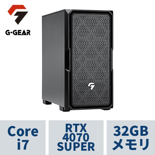 G-GEAR ( Corei7-14700 / 32GBメモリ / GeForce RTX4070 SUPER / 1TB SSD(M.2 NVMe Gen4) / Windows11 Pro) GA7J-D242BN/NR1