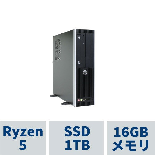 AeroSlim ( Ryzen5 5600G / 16GBメモリ / 1TB SSD(M.2 NVMe) / DVDマルチドライブ / Windows11 Pro) RS5A-A222B/SP1