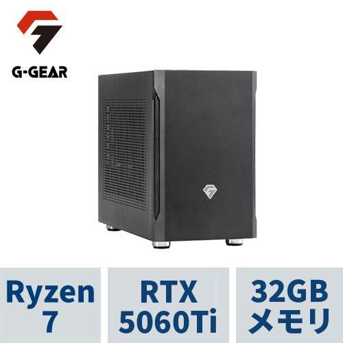 ゲーミングPC G-GEAR mini GI7A-F262B/CP1 Ryzen7 9700X /RTX5060Ti(8GB版) /32GBメモリ /1TB SSD /WiFi+Bluetooth対応 ※10/25頃出荷予定 予約受付中