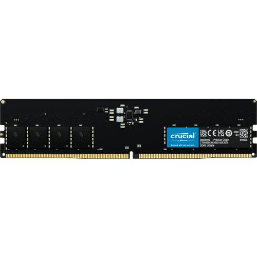 CT16G48C40U5 ［デスクトップ用 / DDR5 SDRAM（288pin） / 16GB / DDR5-4800 CL40-39-39-Unknown / Crucial DDR5シリーズ］