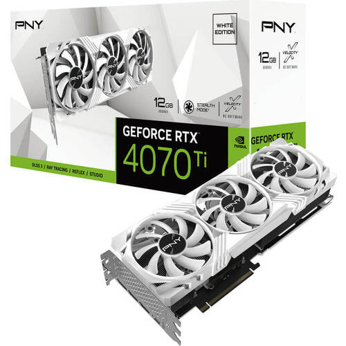 PNY GeForce RTX4070Ti 12GB VERTO LED 3FAN White Edition　VCG4070T12TFWXPB1