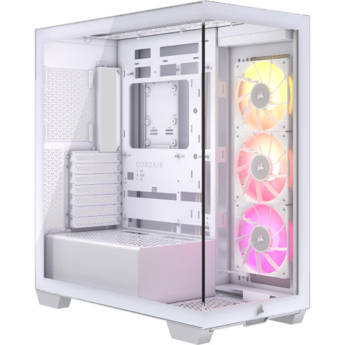 iCUE LINK 3500X RGB Tempered Glass Mid-Tower -White-　CC-9011281-WW