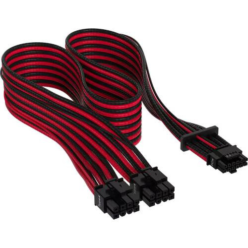 PCIe 5.0 12VHPWR PSU Individually Sleeved Cable Black/Red　CP-8920334