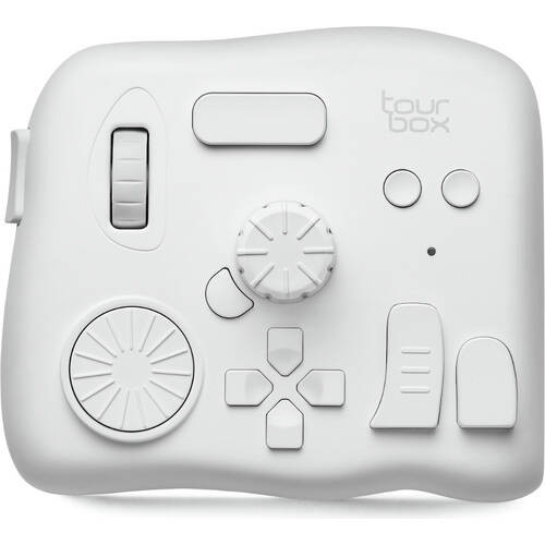 TourBox Elite アイボリーホワイト 有線/Bluetooth対応 クリエイター向け マルチコントローラー 触覚フィードバック付