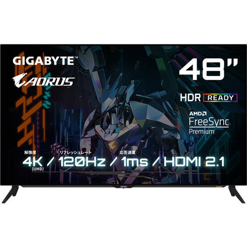 GIGABYTE ギガバイト AORUS FO48U 47.53インチ 4K ゲーミングモニター 120Hz 有機EL HDMI2.1 PS5対応