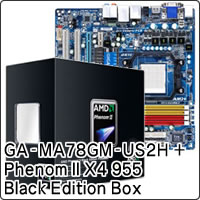 ★Phenom II X4 955 Black Edition Box (Socket AM3) + GA-MA78GM-US2H セット