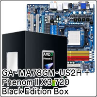 ★Phenom II X3 720 Black Edition Box (Socket AM3) + GA-MA78GM-US2H セット