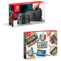 ★Nintendo Switch Joy-Con(L)/(R) グレー (HAC-S-KAAAA) + Nintendo Labo Toy-Con 01: Variety Kit (HAC-R-ADFUA) セット