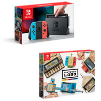 ★Nintendo Switch Joy-Con(L) ネオンブルー/(R) ネオンレッド (HAC-S-KABAA) + Nintendo Labo Toy-Con 01: Variety Kit (HAC-R-ADFUA) セット