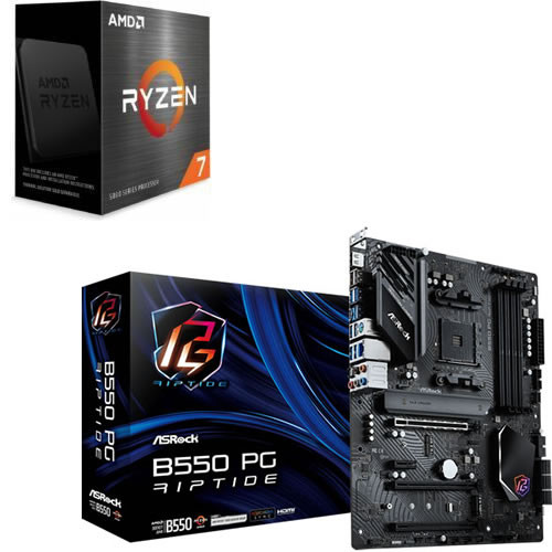 セット商品（AMD + GIGABYTE） Ryzen 7 5800X + ASRock B550 PG