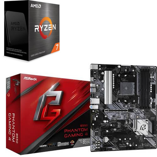 セット商品（AMD + ASRock） AMD Ryzen 7 5700X + ASRock B550 Phantom