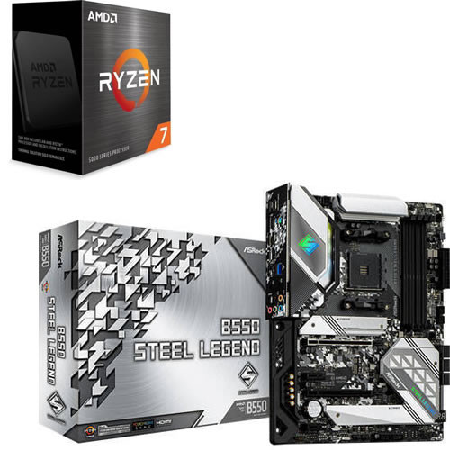 セット商品（AMD + ASRock） AMD Ryzen 7 5700X + ASRock B550 Steel