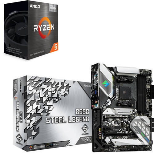 セット商品（AMD + ASRock） AMD Ryzen 5 5600G + ASRock B550 Steel