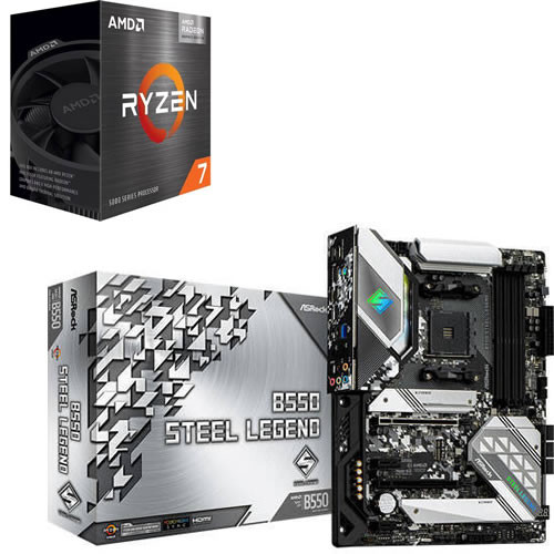 セット商品（AMD + ASRock） AMD Ryzen 7 5700G + ASRock B550 Steel 