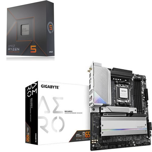 AMD+GIGABYTE AMD Ryzen5 7600X + GIGABYTE B650 AERO G セット 【PCIe 4.0対応】