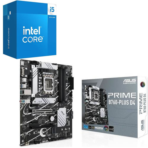 セット商品（intel + ASUS） Core i5-14400 + ASUS PRIME B760-PLUS D4 セット 【PCIe 5.0対応】