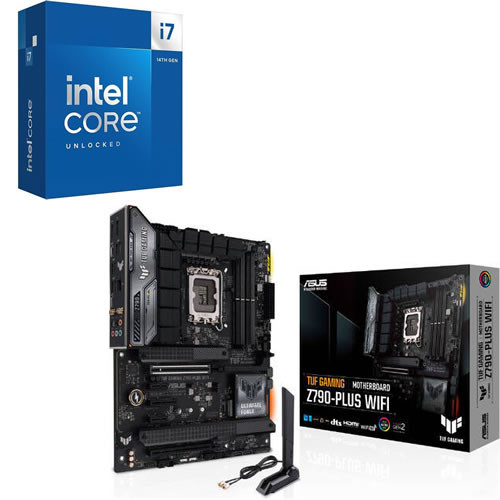 intel + ASUS Core i7-14700K + ASUS TUF GAMING Z790-PLUS WIFI セット 【PCIe 5.0対応】