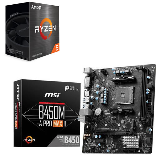 AMD Ryzen 5 5600X + MSI B450M-A PRO MAX II セット