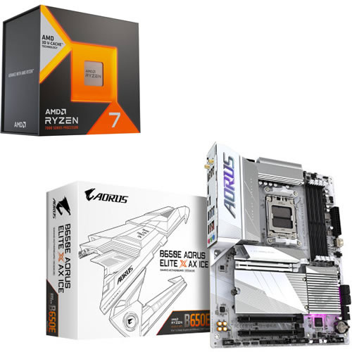 AMD Ryzen7 7800X3D + GIGABYTE B650E AORUS ELITE X AX ICE セット