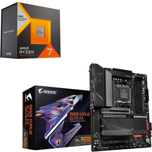 AMD Ryzen7 7800X3D + GIGABYTE B650 AORUS ELITE AX セット 【PCIe 4.0対応】