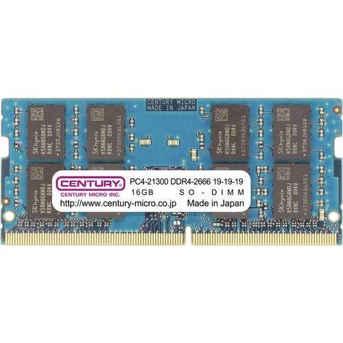 CD16G-SOD4U2666 [ノート用 / DDR4 SO-DIMM（260pin） / 16GB / DDR4-2666 CL19-19-19］