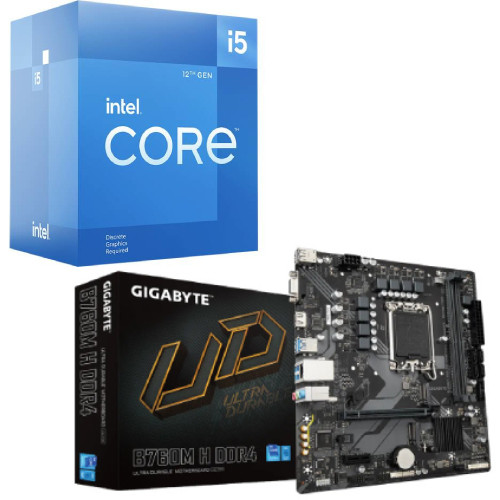 GIGABYTE B760M H DDR4 with Core i5 12400F