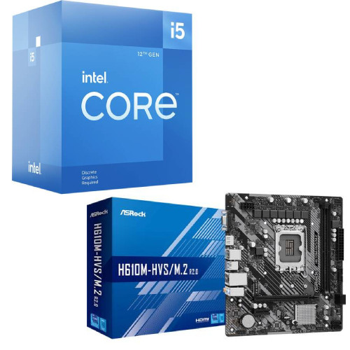 ASRock H610M-HVS/M.2 R2.0 with Core i5 12400F