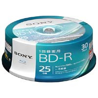 30BNR1VJPP4　SONY ビデオ用ブルーレイディスク　BD-R 4倍速 30枚組
