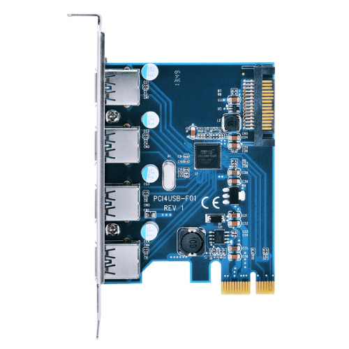 ポートを増やしタイ USB3.2 Gen1 ×4ポート PCI Express ×1接続インターフェイスカード Ver.2 CIF-USB3P4FL2