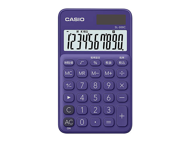 CASIO カシオ手帳型カラフル電卓 SL-300C-PL-N