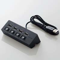 U2H-TZS428SBK [USB2.0ハブ/4ポート/100cm/USB Aオス/セルフパワー&バスパワー/個別スイッチタイプ]