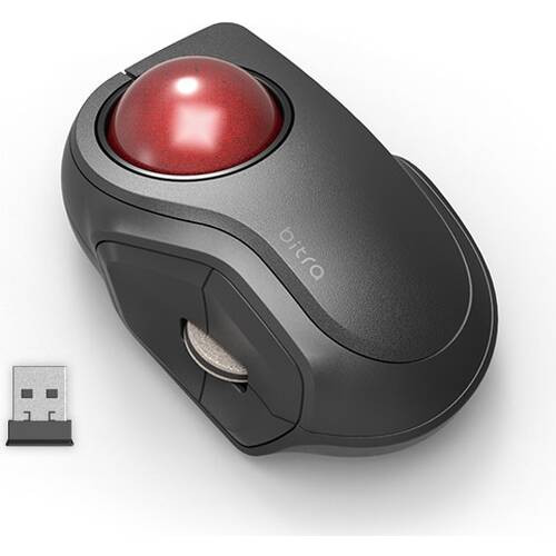 M-MT2DRSBK “bitra(ビトラ)” USB無線 5ボタン 人差し指操作 モバイル トラックボール