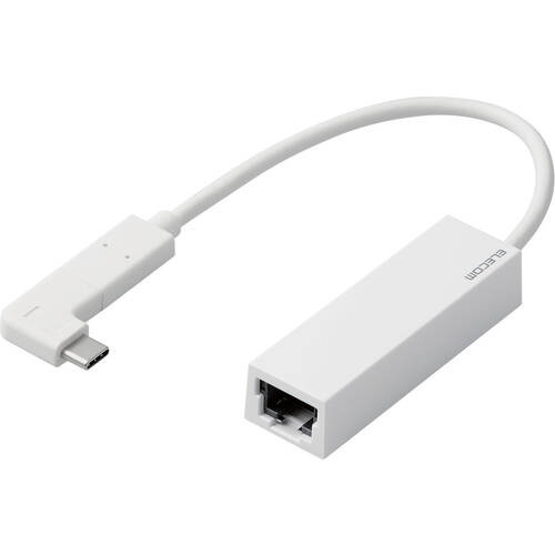 EDC-GUC3L-W （ホワイト） [LANアダプター/USB-C/1Gbps/USB3.1 Gen1/L字コネクタ付き]