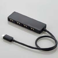 U2HC-A430BBK [USB2.0ハブ/4ポート/30cm/USB Cオス/バスパワー]