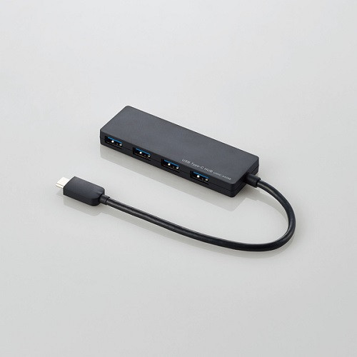 U3HC-A429BBK （ブラック） [USB3.1Gen1ハブ  4ポート  15cm  USB Cオス  バスパワー]