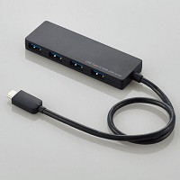U3HC-A430BBK （ブラック） [USB3.1Gen1ハブ  4ポート  30cm  USB Cオス  バスパワー]